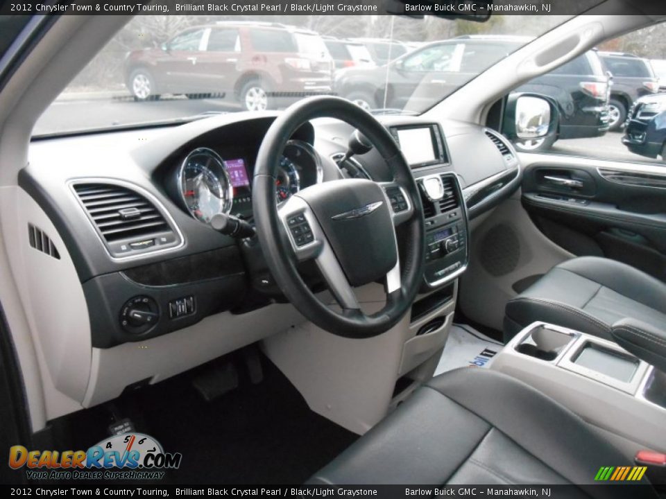 2012 Chrysler Town & Country Touring Brilliant Black Crystal Pearl / Black/Light Graystone Photo #14