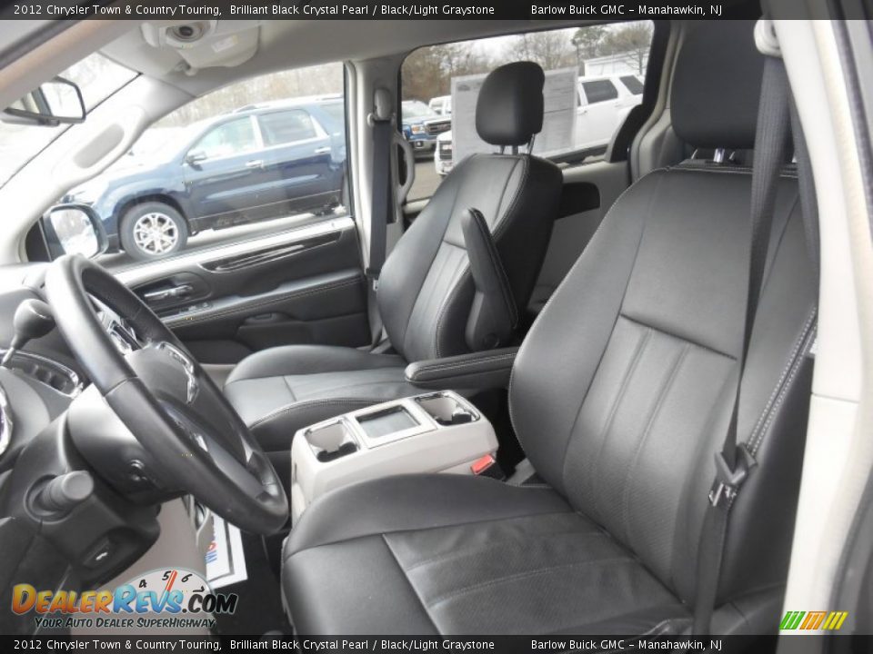 2012 Chrysler Town & Country Touring Brilliant Black Crystal Pearl / Black/Light Graystone Photo #15