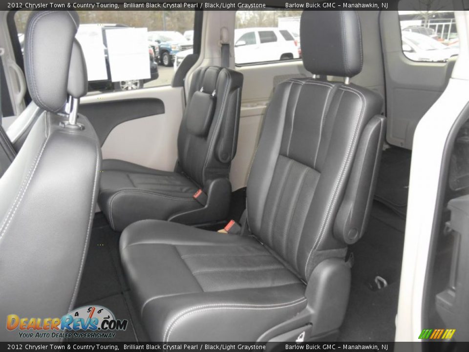 2012 Chrysler Town & Country Touring Brilliant Black Crystal Pearl / Black/Light Graystone Photo #17