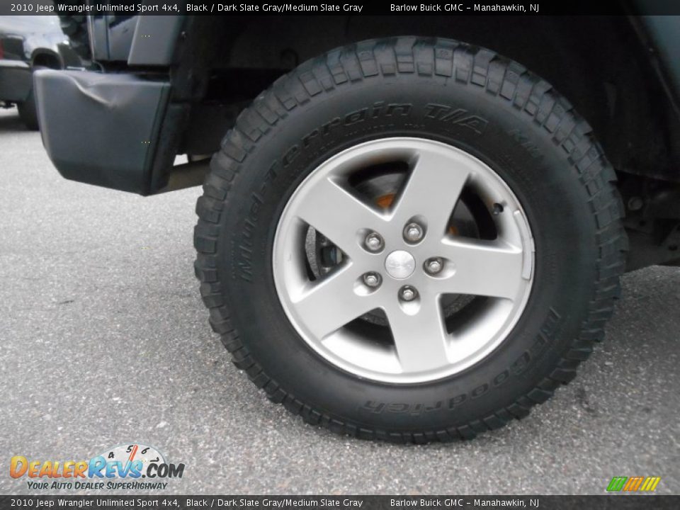 2010 Jeep Wrangler Unlimited Sport 4x4 Black / Dark Slate Gray/Medium Slate Gray Photo #8