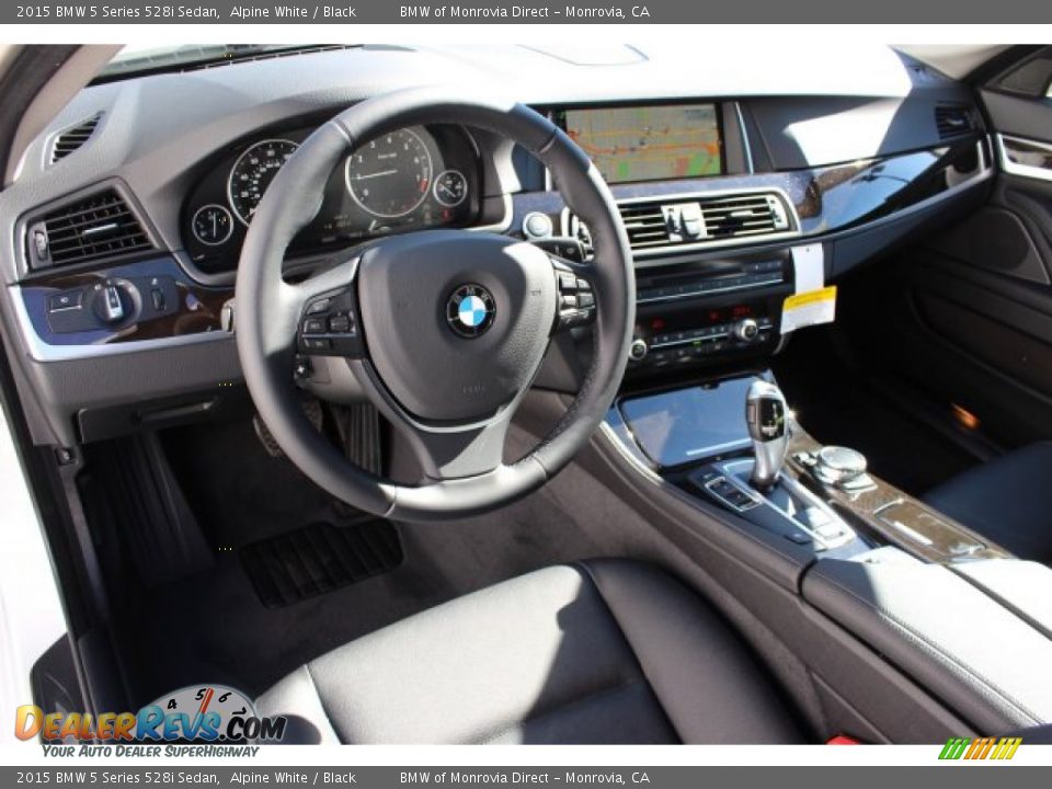 2015 BMW 5 Series 528i Sedan Alpine White / Black Photo #7