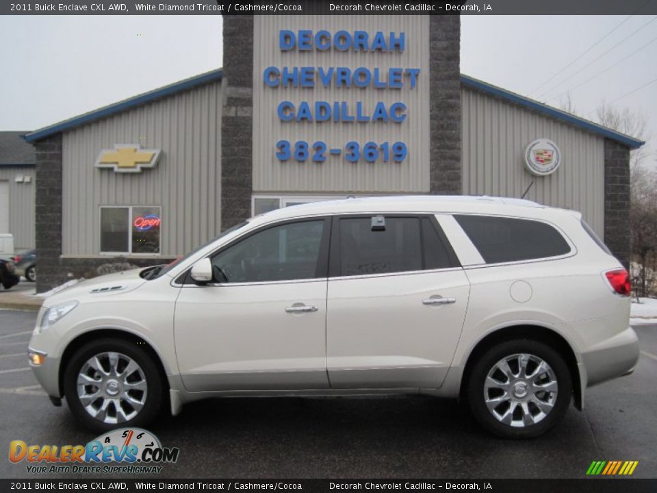 2011 Buick Enclave CXL AWD White Diamond Tricoat / Cashmere/Cocoa Photo #1