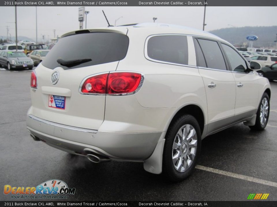 2011 Buick Enclave CXL AWD White Diamond Tricoat / Cashmere/Cocoa Photo #5