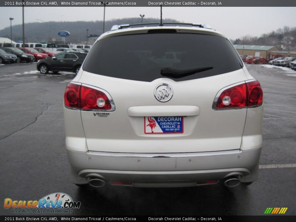 2011 Buick Enclave CXL AWD White Diamond Tricoat / Cashmere/Cocoa Photo #6