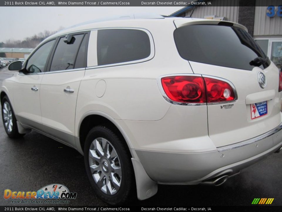 2011 Buick Enclave CXL AWD White Diamond Tricoat / Cashmere/Cocoa Photo #7