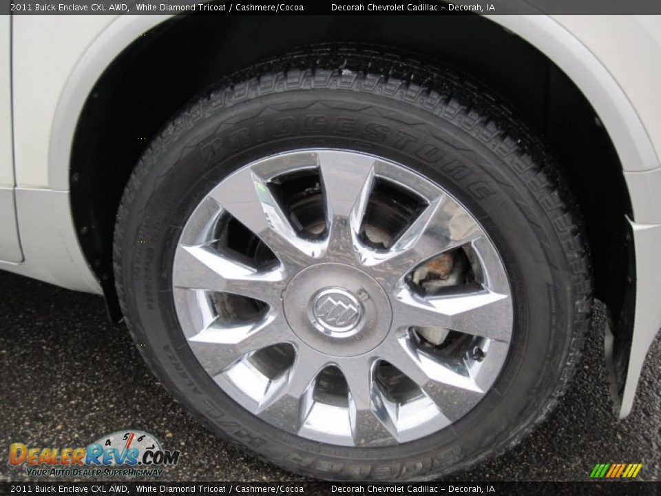 2011 Buick Enclave CXL AWD White Diamond Tricoat / Cashmere/Cocoa Photo #9