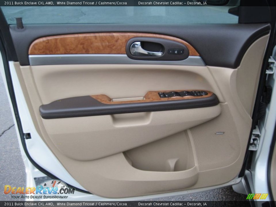 2011 Buick Enclave CXL AWD White Diamond Tricoat / Cashmere/Cocoa Photo #20