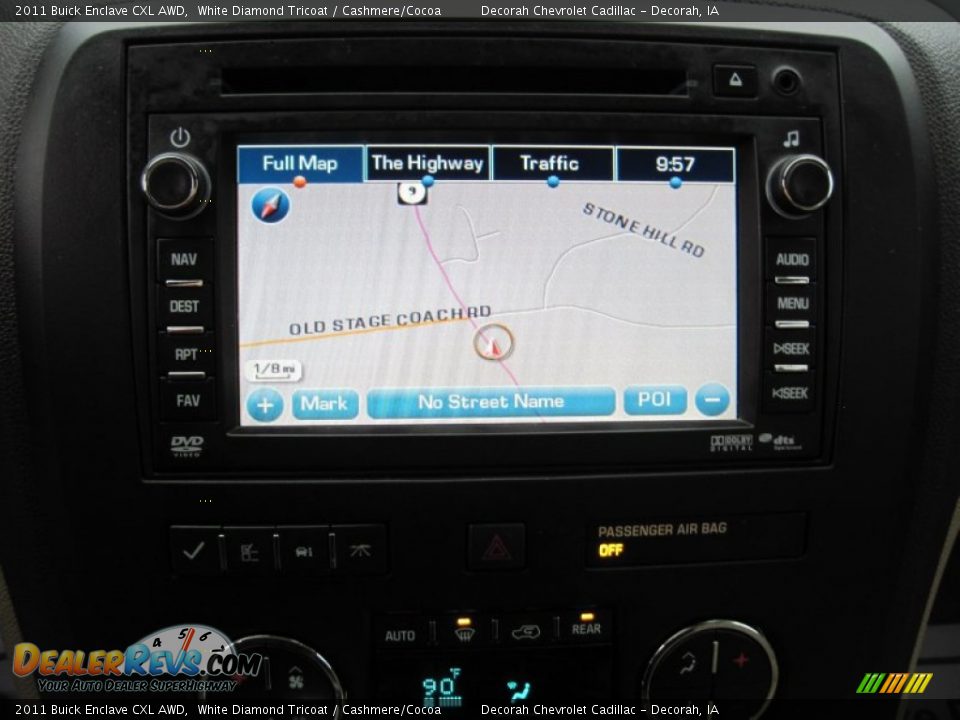 2011 Buick Enclave CXL AWD White Diamond Tricoat / Cashmere/Cocoa Photo #28