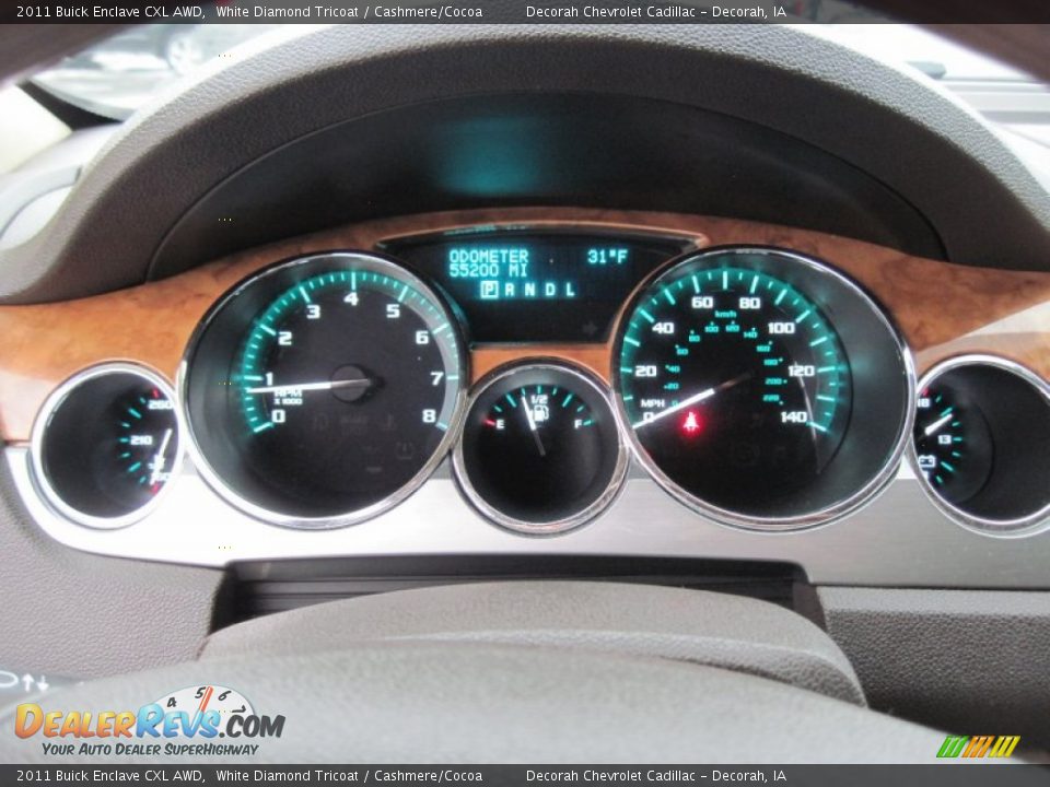 2011 Buick Enclave CXL AWD White Diamond Tricoat / Cashmere/Cocoa Photo #29
