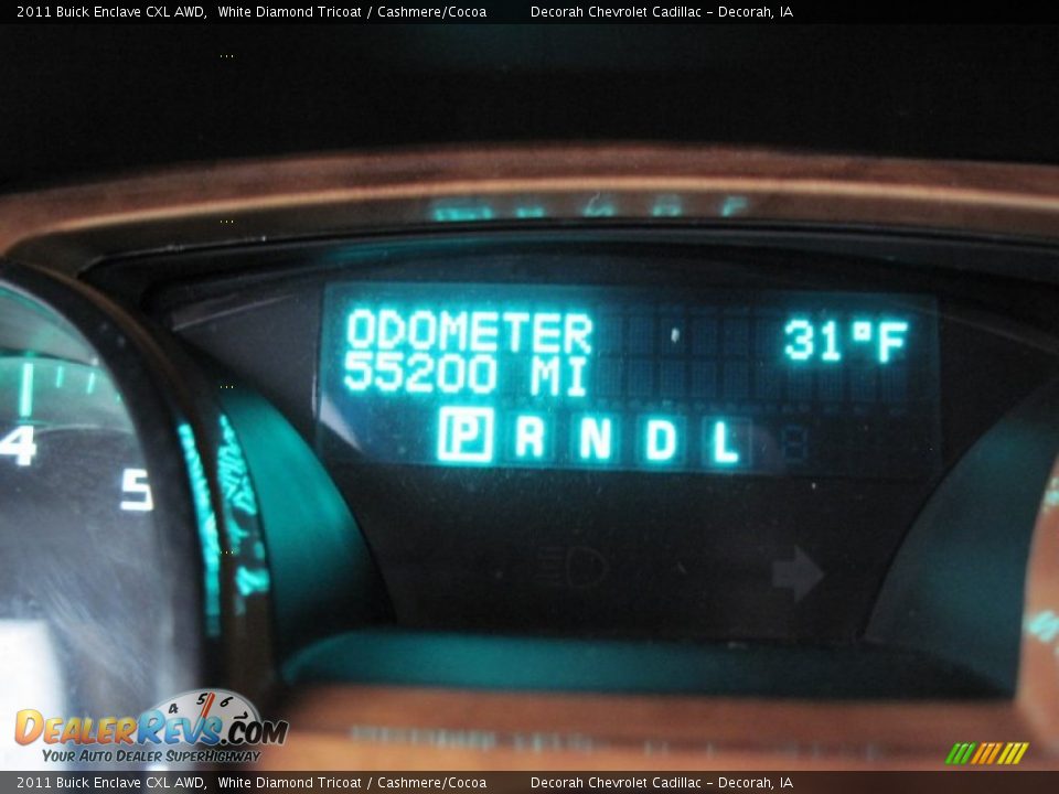 2011 Buick Enclave CXL AWD White Diamond Tricoat / Cashmere/Cocoa Photo #30