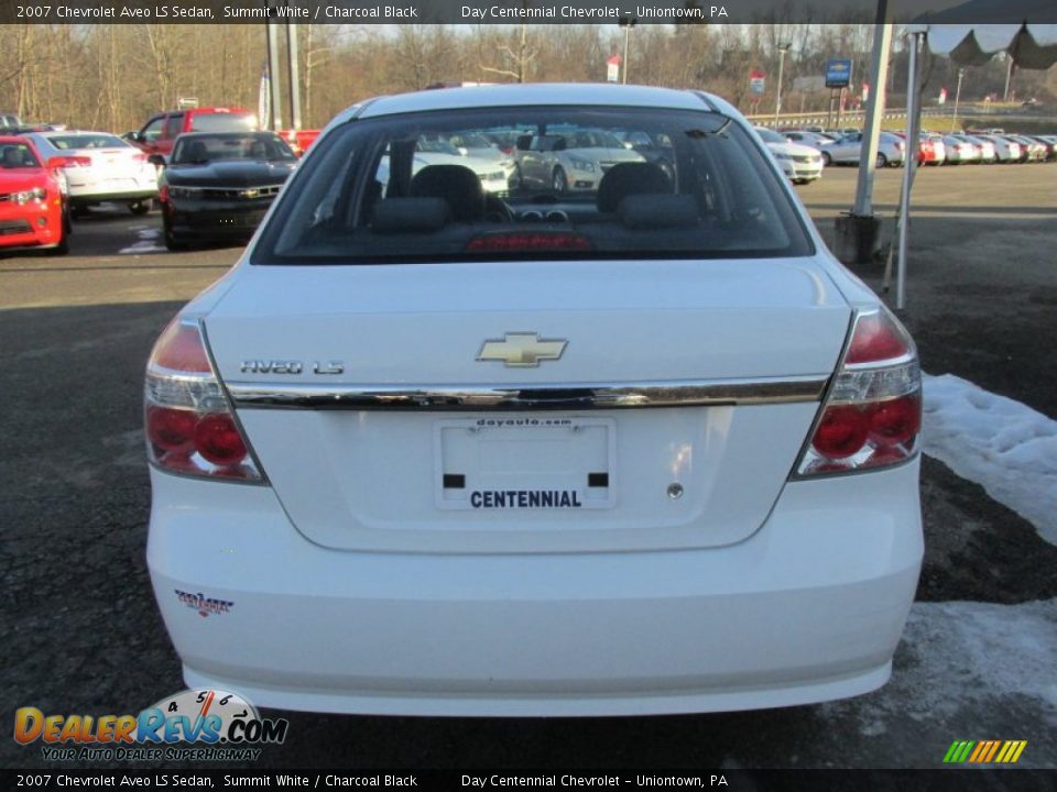 2007 Chevrolet Aveo LS Sedan Summit White / Charcoal Black Photo #6