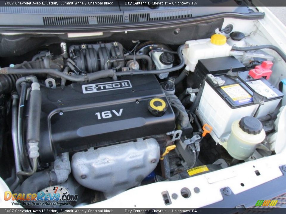2007 Chevrolet Aveo LS Sedan Summit White / Charcoal Black Photo #15