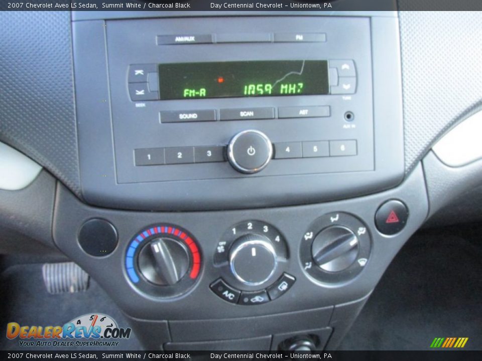2007 Chevrolet Aveo LS Sedan Summit White / Charcoal Black Photo #25