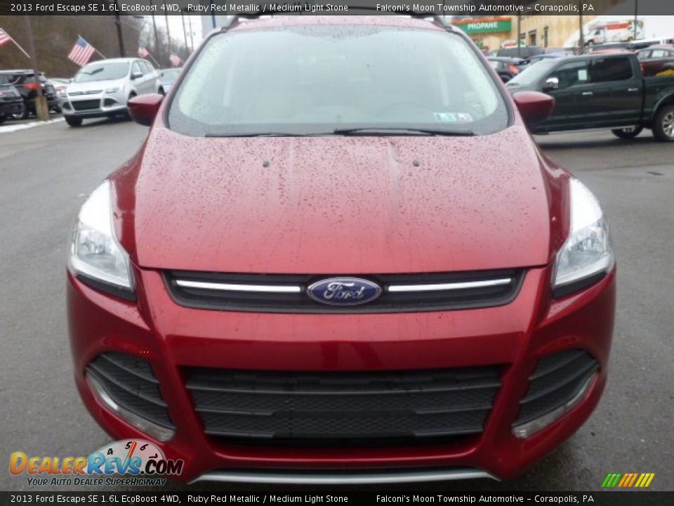 2013 Ford Escape SE 1.6L EcoBoost 4WD Ruby Red Metallic / Medium Light Stone Photo #12