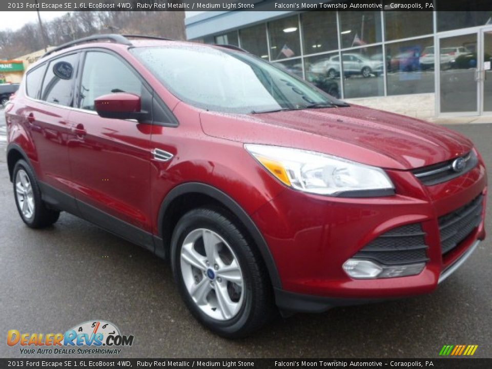 2013 Ford Escape SE 1.6L EcoBoost 4WD Ruby Red Metallic / Medium Light Stone Photo #13