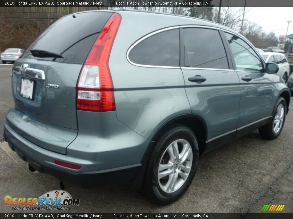 2010 Honda CR-V EX AWD Opal Sage Metallic / Ivory Photo #7