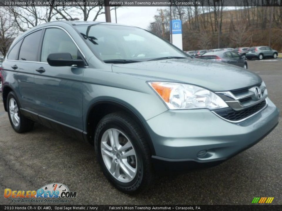 2010 Honda CR-V EX AWD Opal Sage Metallic / Ivory Photo #13