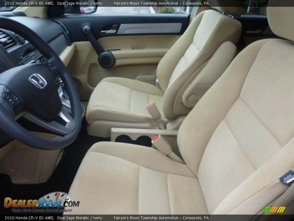 2010 Honda CR-V EX AWD Opal Sage Metallic / Ivory Photo #16