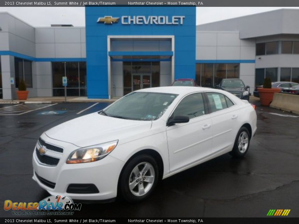 2013 Chevrolet Malibu LS Summit White / Jet Black/Titanium Photo #1
