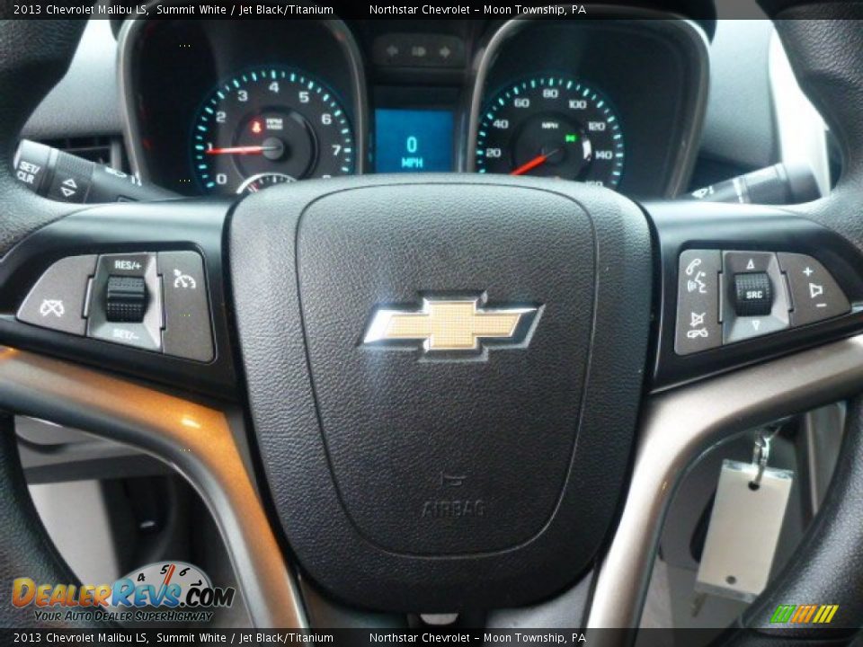 2013 Chevrolet Malibu LS Summit White / Jet Black/Titanium Photo #16