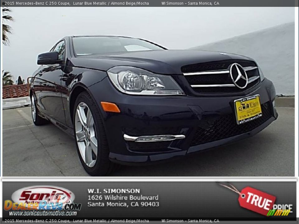 2015 Mercedes-Benz C 250 Coupe Lunar Blue Metallic / Almond Beige/Mocha Photo #1