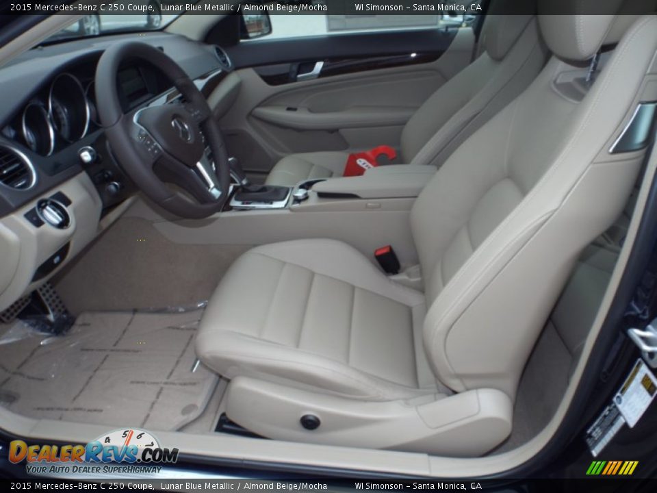 2015 Mercedes-Benz C 250 Coupe Lunar Blue Metallic / Almond Beige/Mocha Photo #7