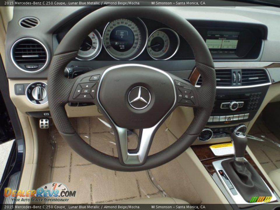 2015 Mercedes-Benz C 250 Coupe Lunar Blue Metallic / Almond Beige/Mocha Photo #9