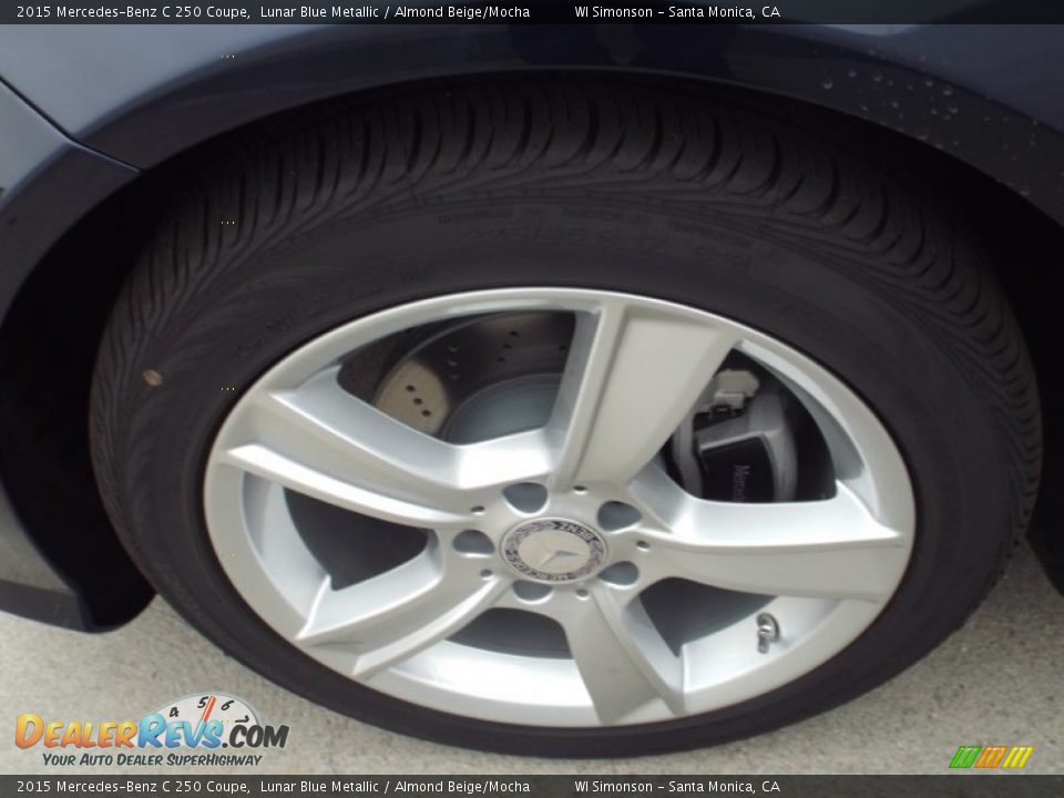 2015 Mercedes-Benz C 250 Coupe Lunar Blue Metallic / Almond Beige/Mocha Photo #10