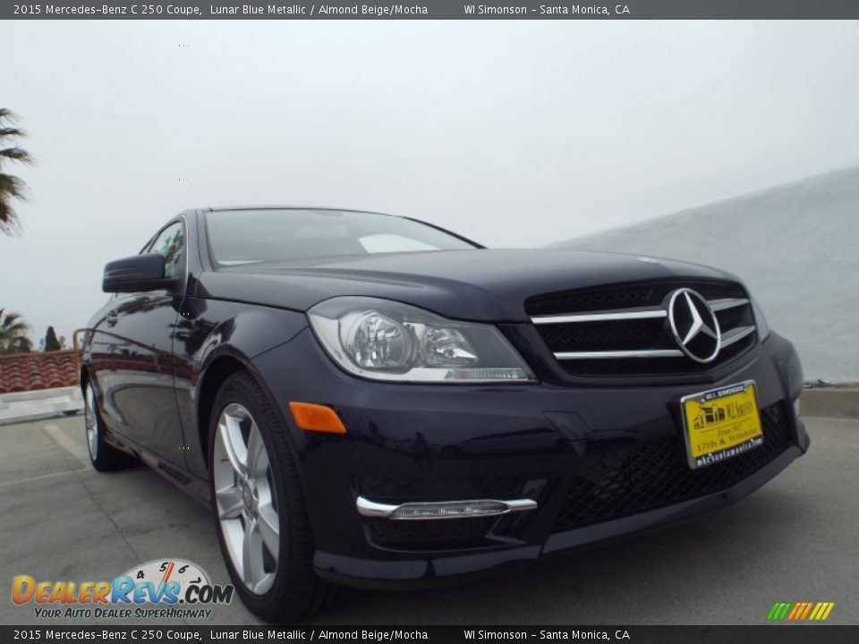 2015 Mercedes-Benz C 250 Coupe Lunar Blue Metallic / Almond Beige/Mocha Photo #11