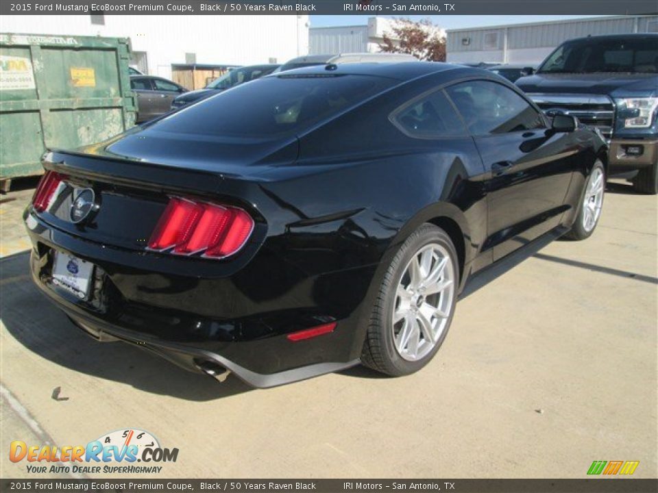 2015 Ford Mustang EcoBoost Premium Coupe Black / 50 Years Raven Black Photo #19
