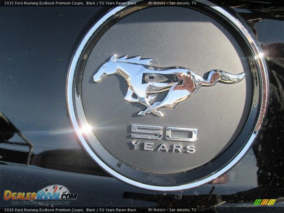 2015 Ford Mustang EcoBoost Premium Coupe Black / 50 Years Raven Black Photo #20