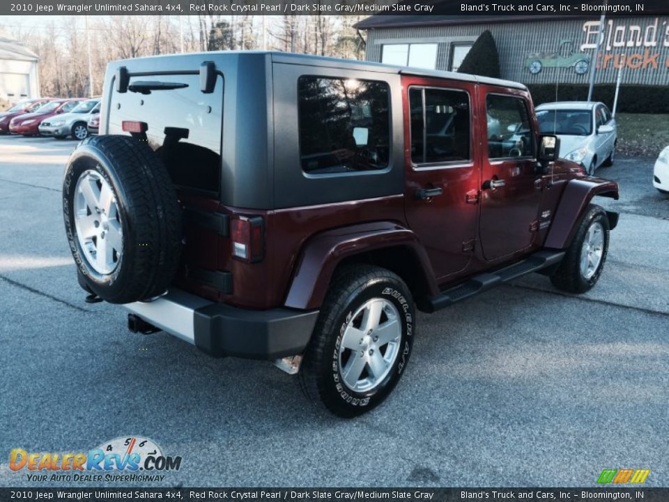 2010 Jeep Wrangler Unlimited Sahara 4x4 Red Rock Crystal Pearl / Dark Slate Gray/Medium Slate Gray Photo #3