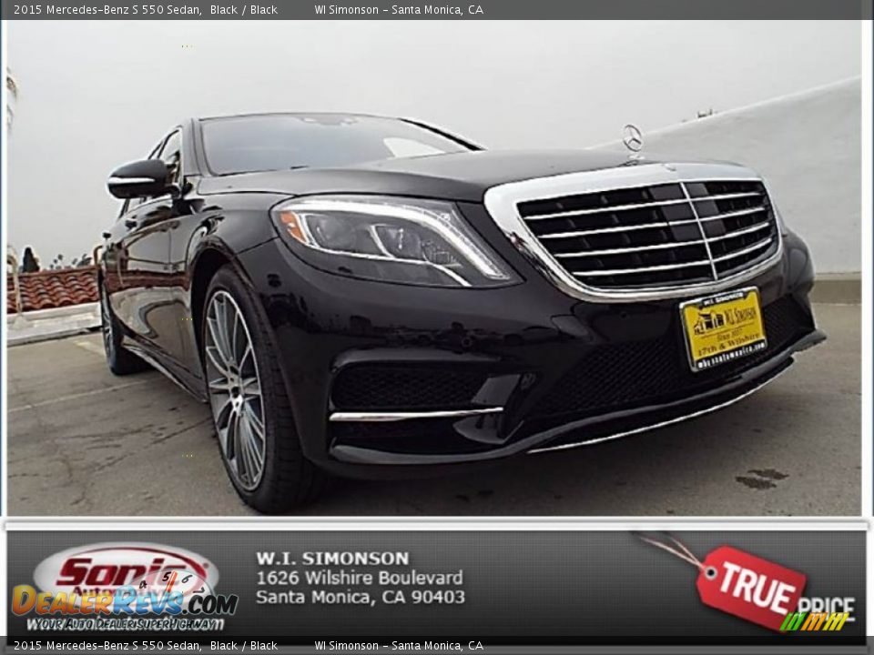 2015 Mercedes-Benz S 550 Sedan Black / Black Photo #1
