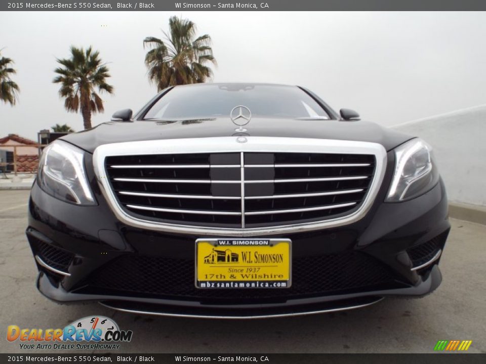 2015 Mercedes-Benz S 550 Sedan Black / Black Photo #2
