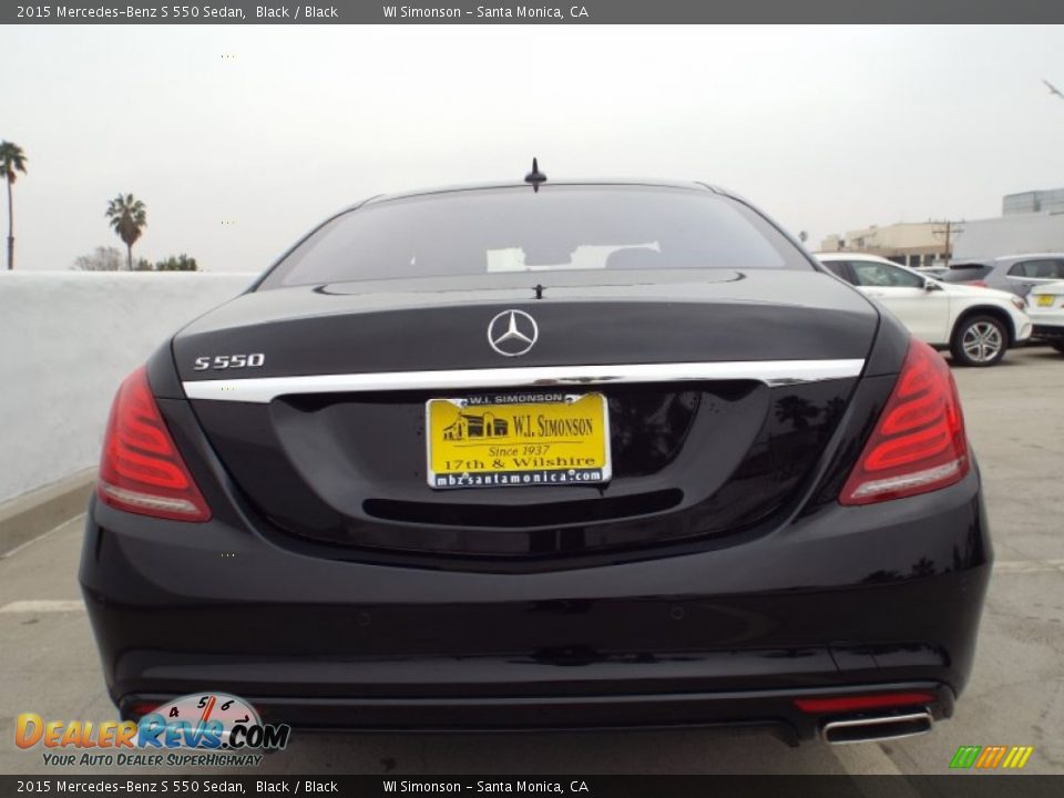 2015 Mercedes-Benz S 550 Sedan Black / Black Photo #5
