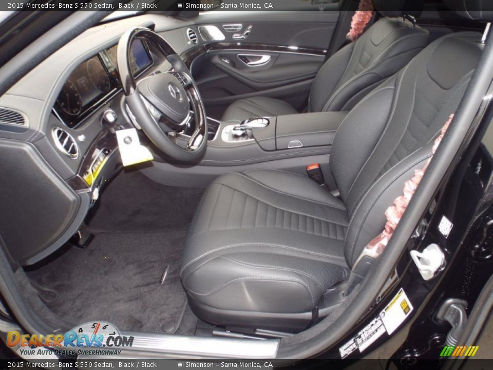 2015 Mercedes-Benz S 550 Sedan Black / Black Photo #7