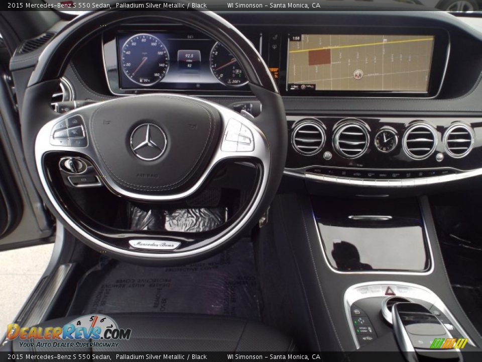 2015 Mercedes-Benz S 550 Sedan Palladium Silver Metallic / Black Photo #9