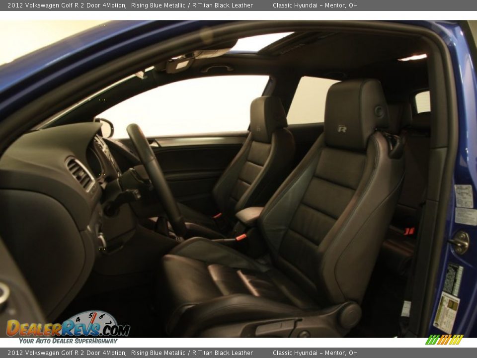 2012 Volkswagen Golf R 2 Door 4Motion Rising Blue Metallic / R Titan Black Leather Photo #5