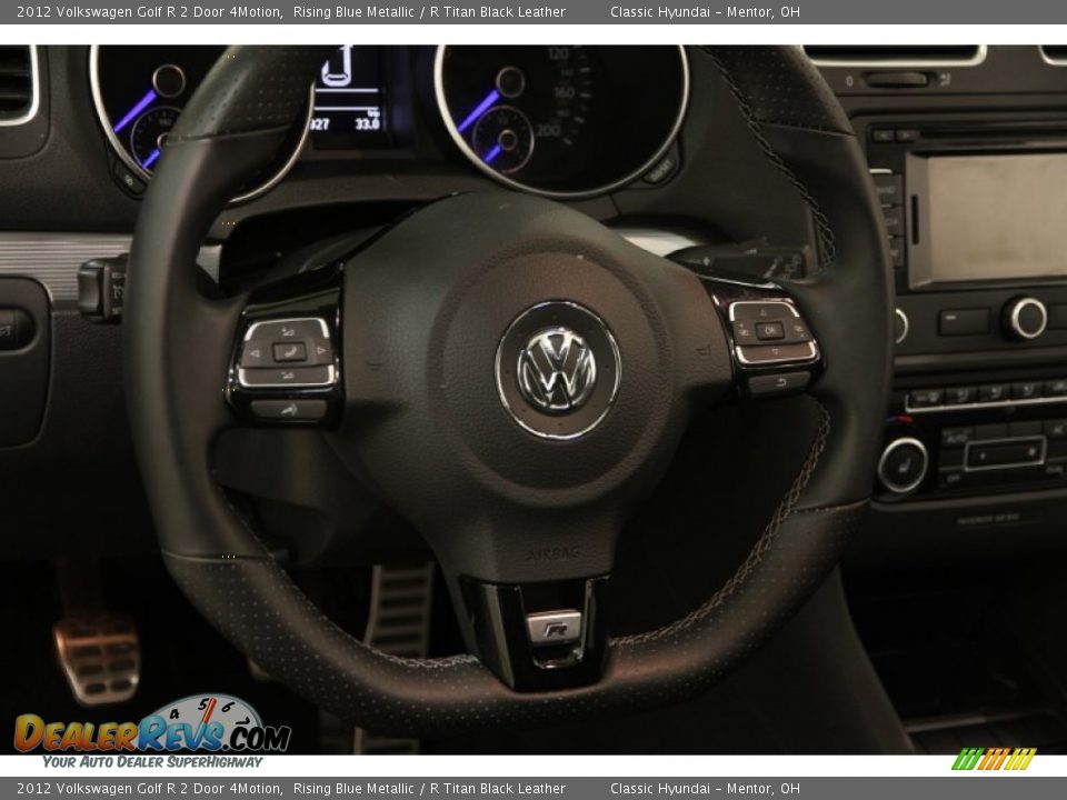 2012 Volkswagen Golf R 2 Door 4Motion Rising Blue Metallic / R Titan Black Leather Photo #6