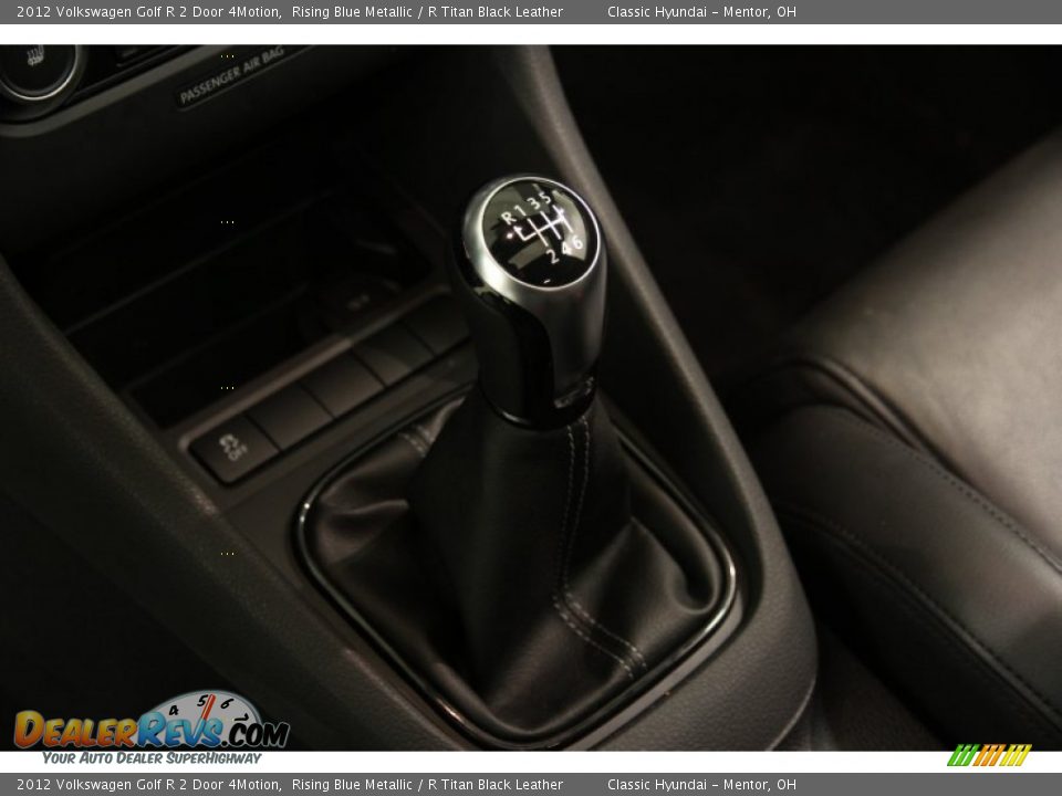 2012 Volkswagen Golf R 2 Door 4Motion Rising Blue Metallic / R Titan Black Leather Photo #13