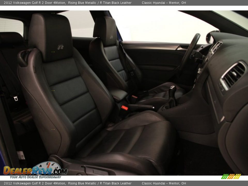 2012 Volkswagen Golf R 2 Door 4Motion Rising Blue Metallic / R Titan Black Leather Photo #14