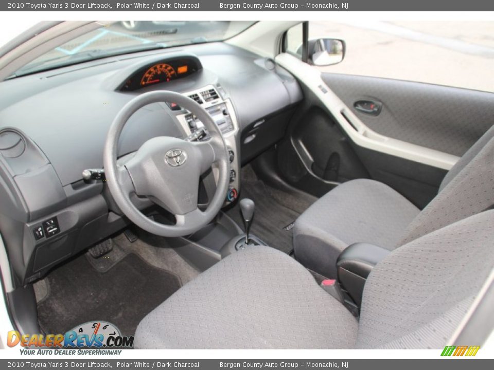 2010 Toyota Yaris 3 Door Liftback Polar White / Dark Charcoal Photo #11
