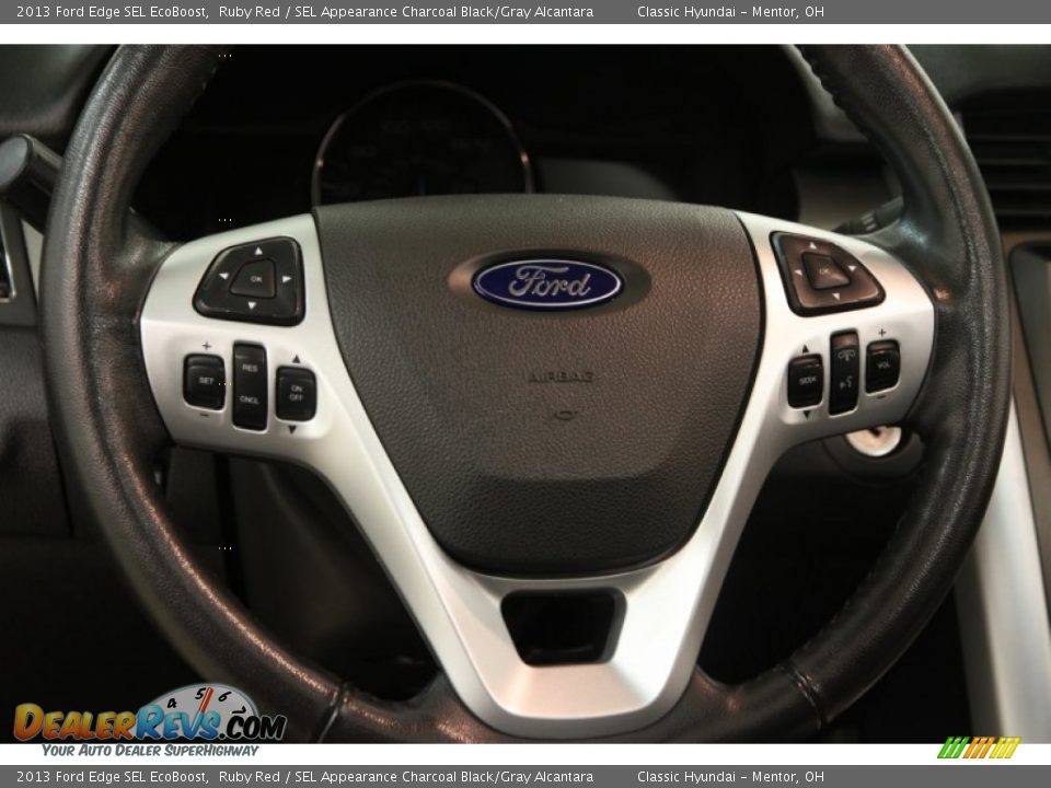 2013 Ford Edge SEL EcoBoost Ruby Red / SEL Appearance Charcoal Black/Gray Alcantara Photo #6