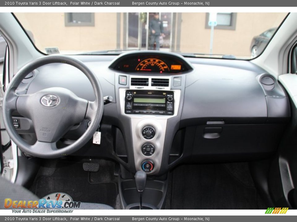 2010 Toyota Yaris 3 Door Liftback Polar White / Dark Charcoal Photo #14