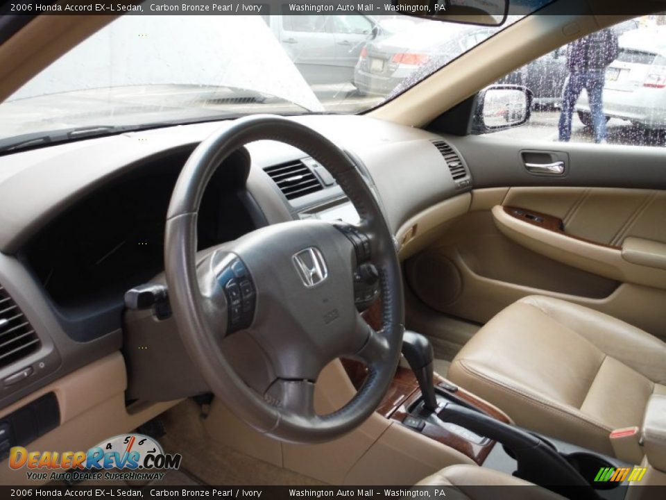 2006 Honda Accord EX-L Sedan Carbon Bronze Pearl / Ivory Photo #12