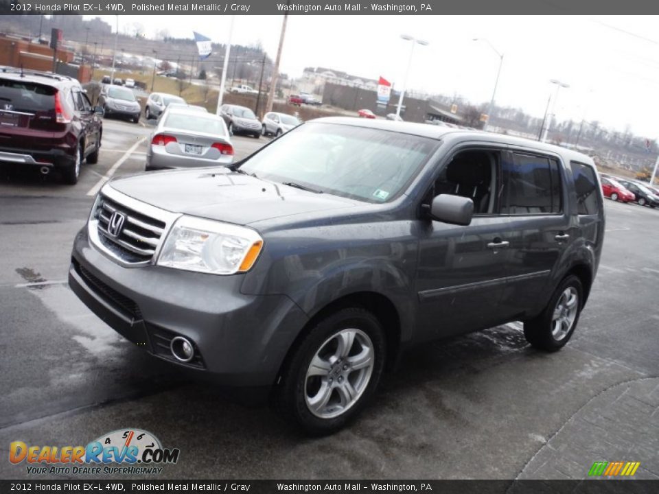 2012 Honda Pilot EX-L 4WD Polished Metal Metallic / Gray Photo #6