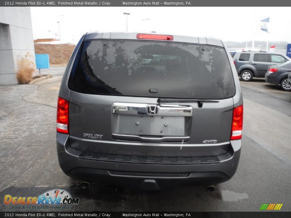 2012 Honda Pilot EX-L 4WD Polished Metal Metallic / Gray Photo #9