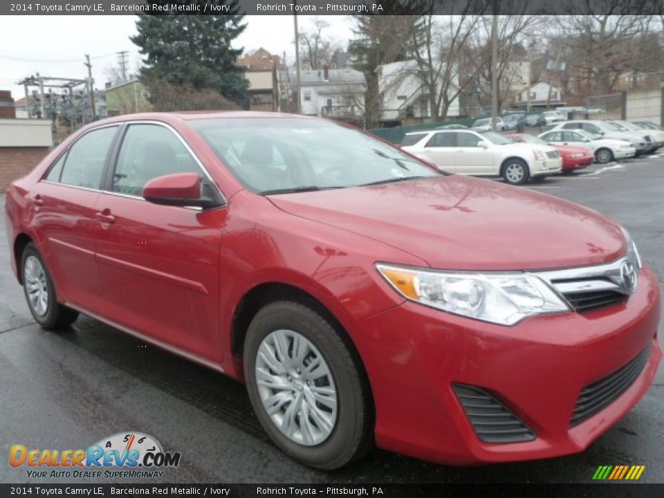 2014 Toyota Camry LE Barcelona Red Metallic / Ivory Photo #1