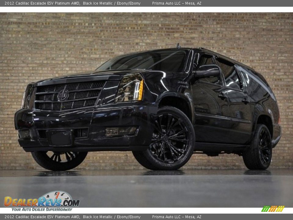 2012 Cadillac Escalade ESV Platinum AWD Black Ice Metallic / Ebony/Ebony Photo #4