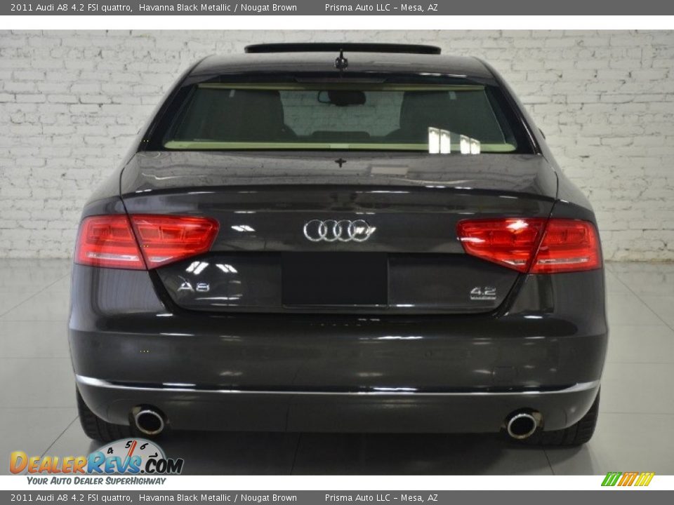 2011 Audi A8 4.2 FSI quattro Havanna Black Metallic / Nougat Brown Photo #5